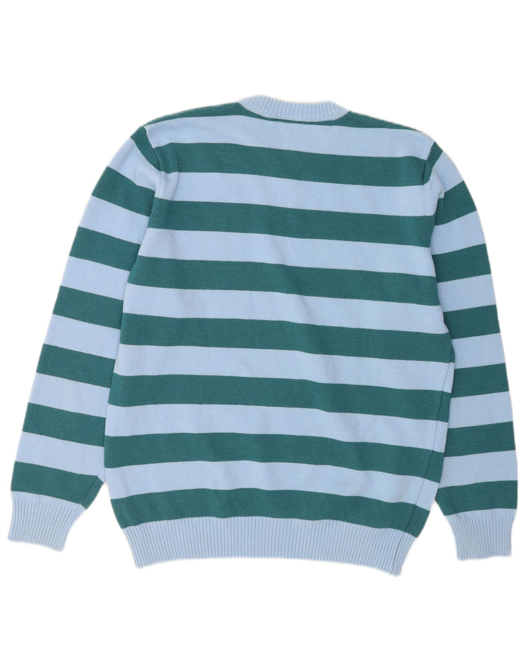 Maglione maglione girocollo da uomo Lacoste taglia 4 lana a righe blu medio