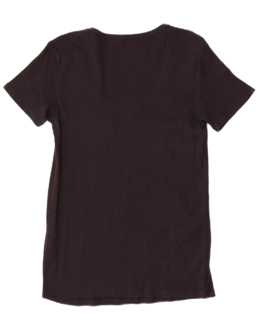 T-shirt grafica da donna Benetton Top UK 14 grande cotone nero
