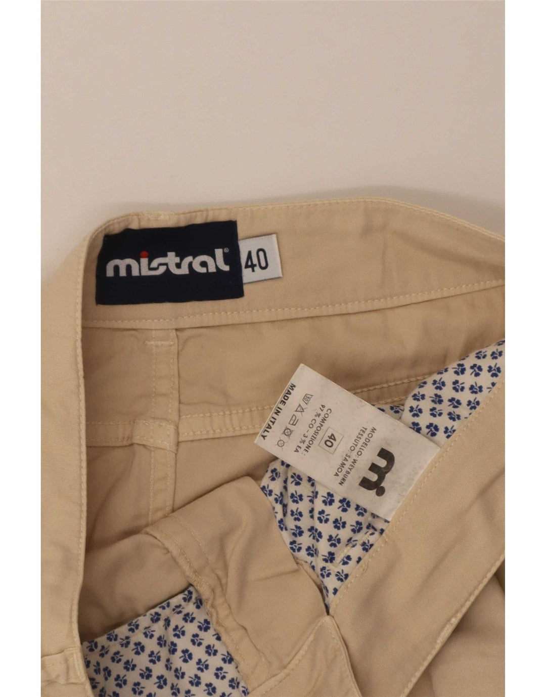 Minigonna Donna Mistral IT 40 Small W32 Cotone Beige