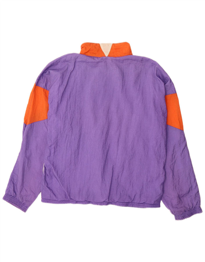 Giacca da ginnastica da uomo Frank Shorter grande in nylon color block viola