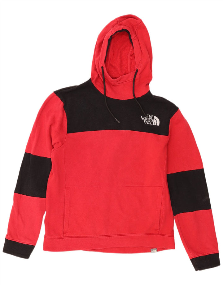 Felpa con cappuccio da uomo The North Face rosso medio color block