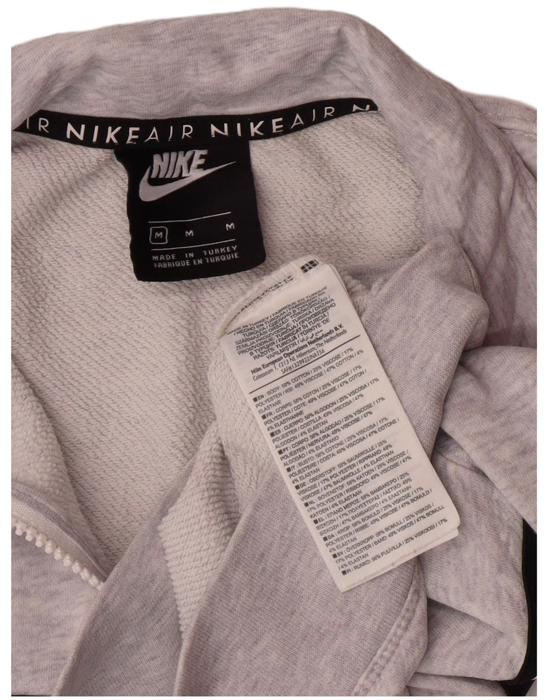 Felpa con grafica corta NIKE da donna UK 14 grigio medio screziato