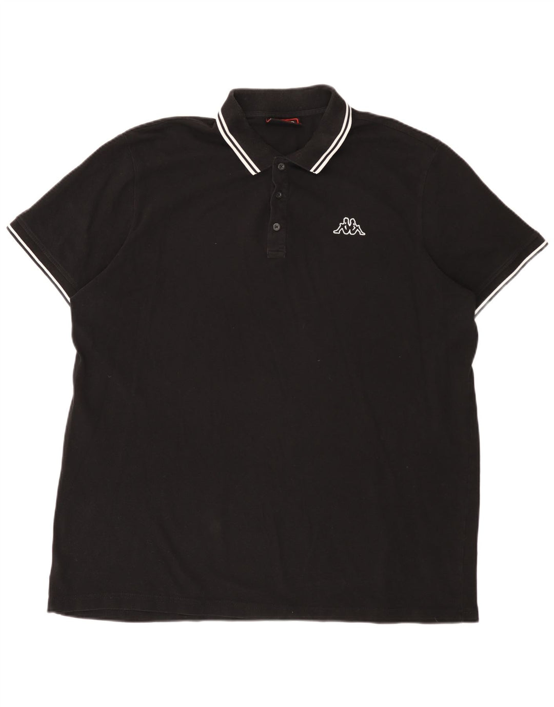 Polo Kappa Uomo 3XL Cotone Nero