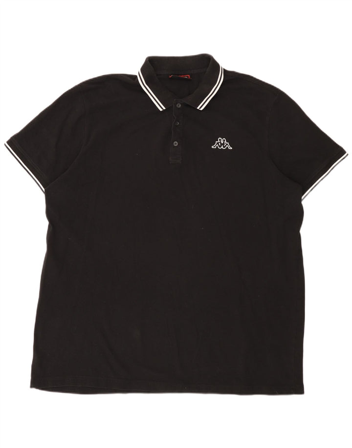 Polo Kappa Uomo 3XL Cotone Nero