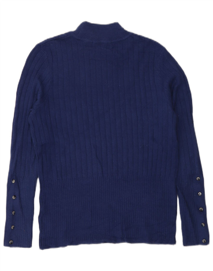 Maglione maglione a collo alto da donna Marks & Spencer UK 14 Blu medio
