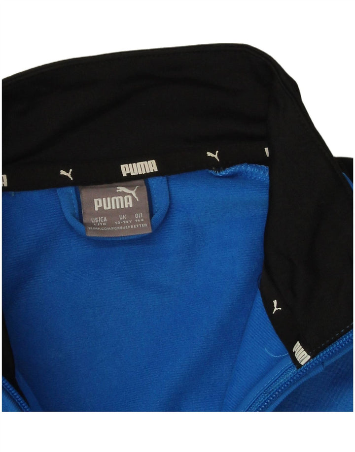 Giacca da tuta grafica da ragazzo Puma 13-14 anni Blu Colourblock
