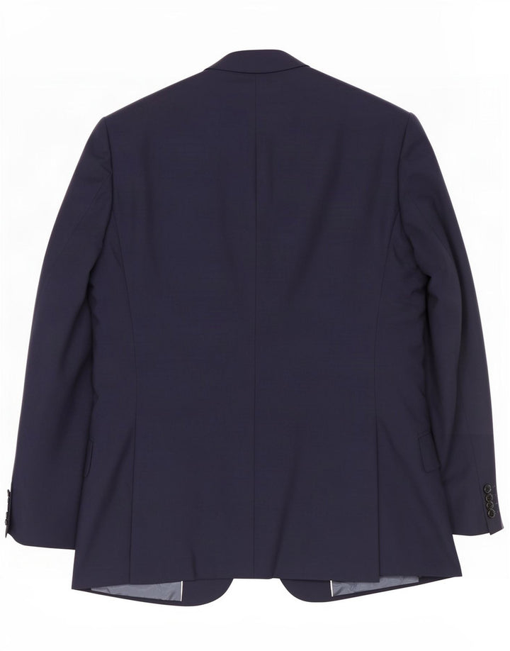 Giacca blazer da uomo a 1 bottone Reiss UK 38 media lana blu navy