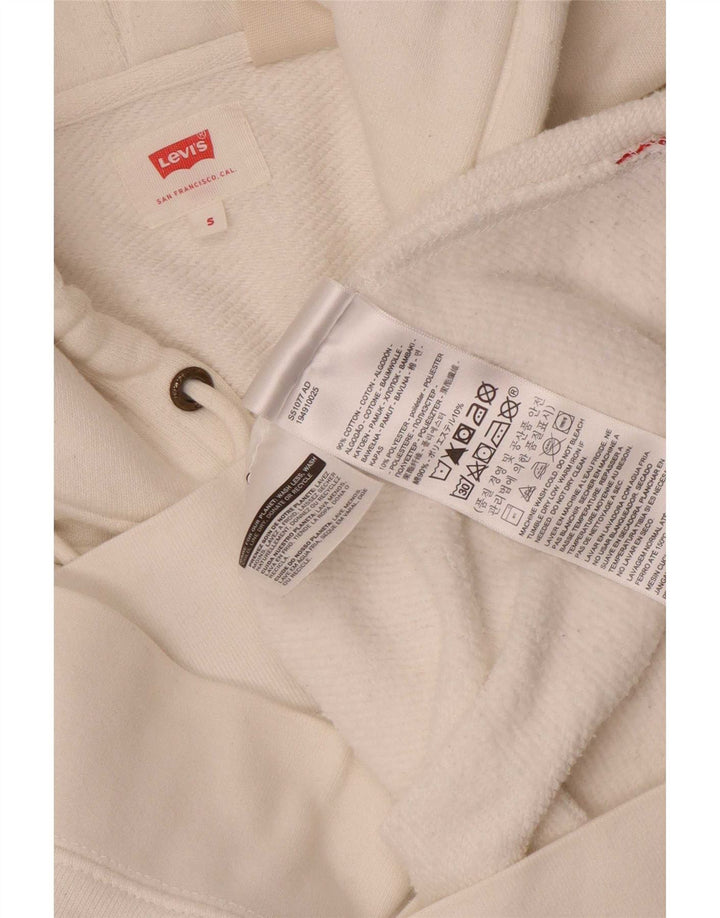 Maglione con cappuccio grafico da uomo Levi's piccolo in cotone bianco