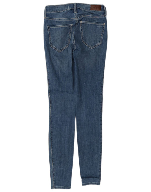 Jeans Hollister da donna super skinny a vita alta US 0 XS W24 L29 cotone blu