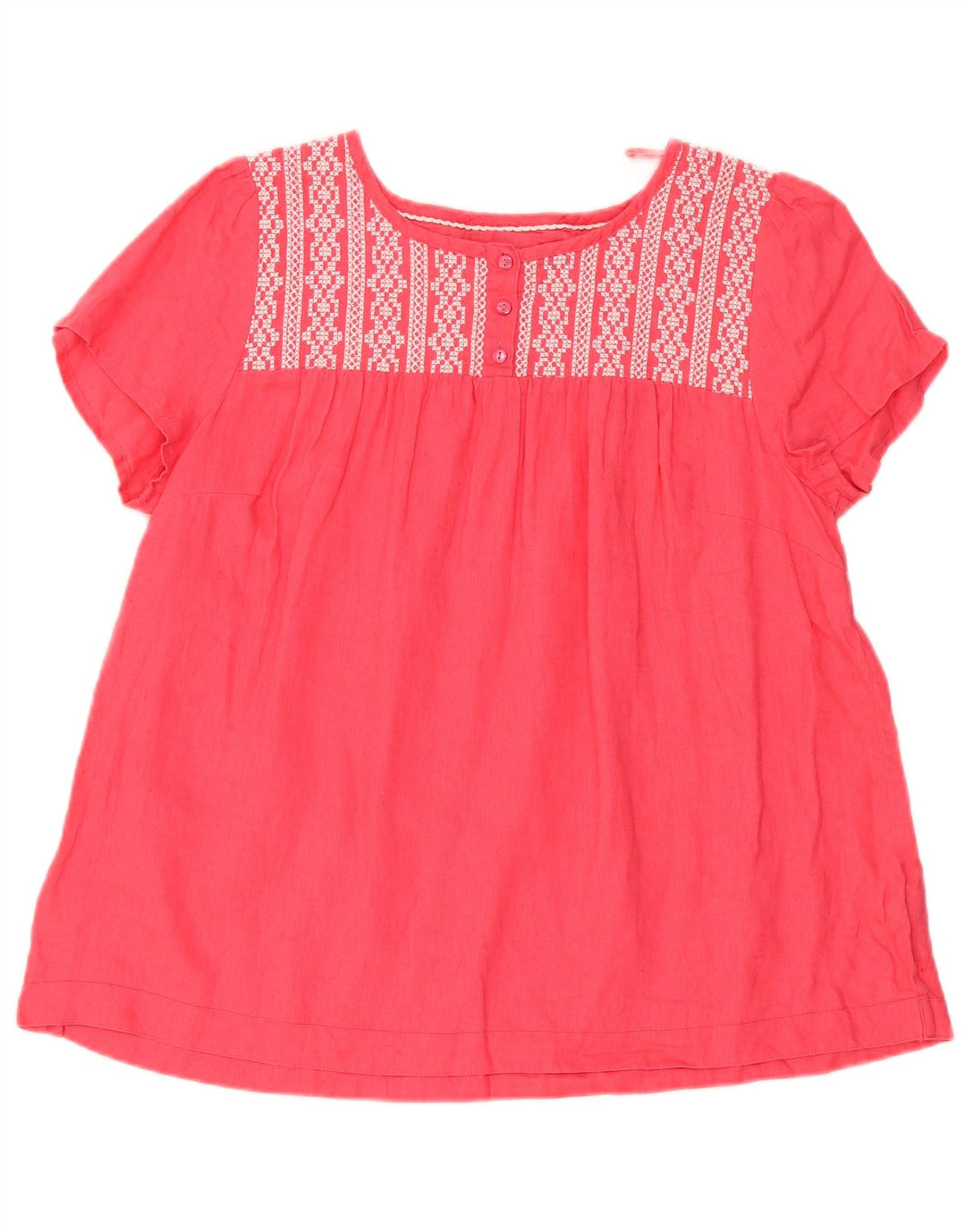 Camicetta da donna Marks & Spencer Top UK 16 Lino geometrico rosa grande
