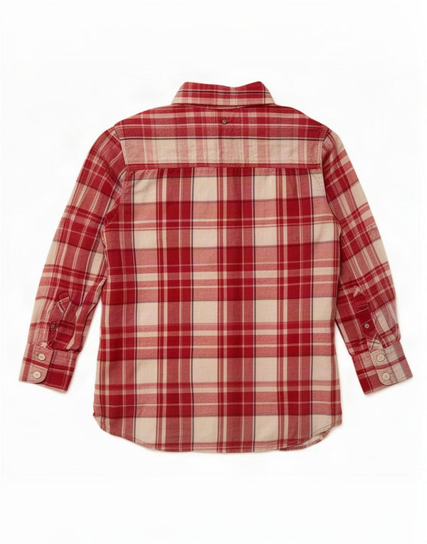Camicia in flanella da donna Superdry UK 14 cotone a quadri rossi grandi