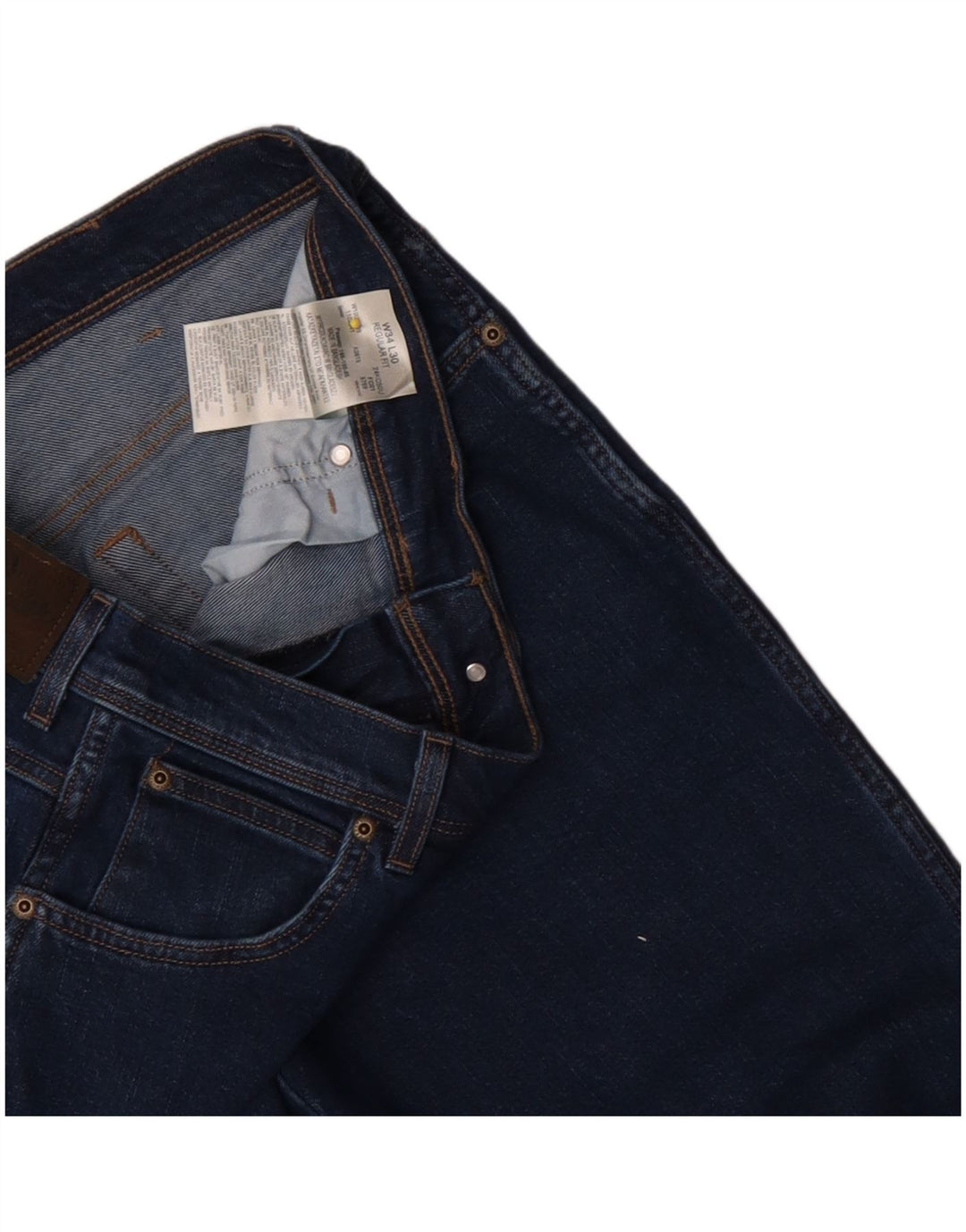 Jeans dritti da uomo Wrangler vestibilità regolare W34 L30 cotone blu