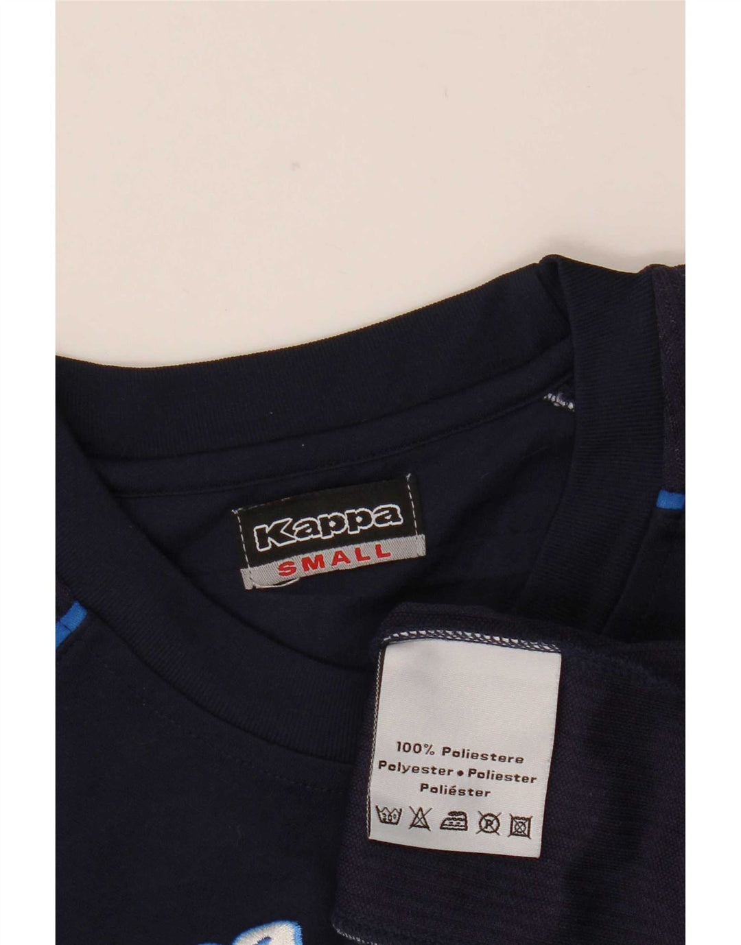 T-shirt grafica da uomo Kappa Top Small blu navy in poliestere