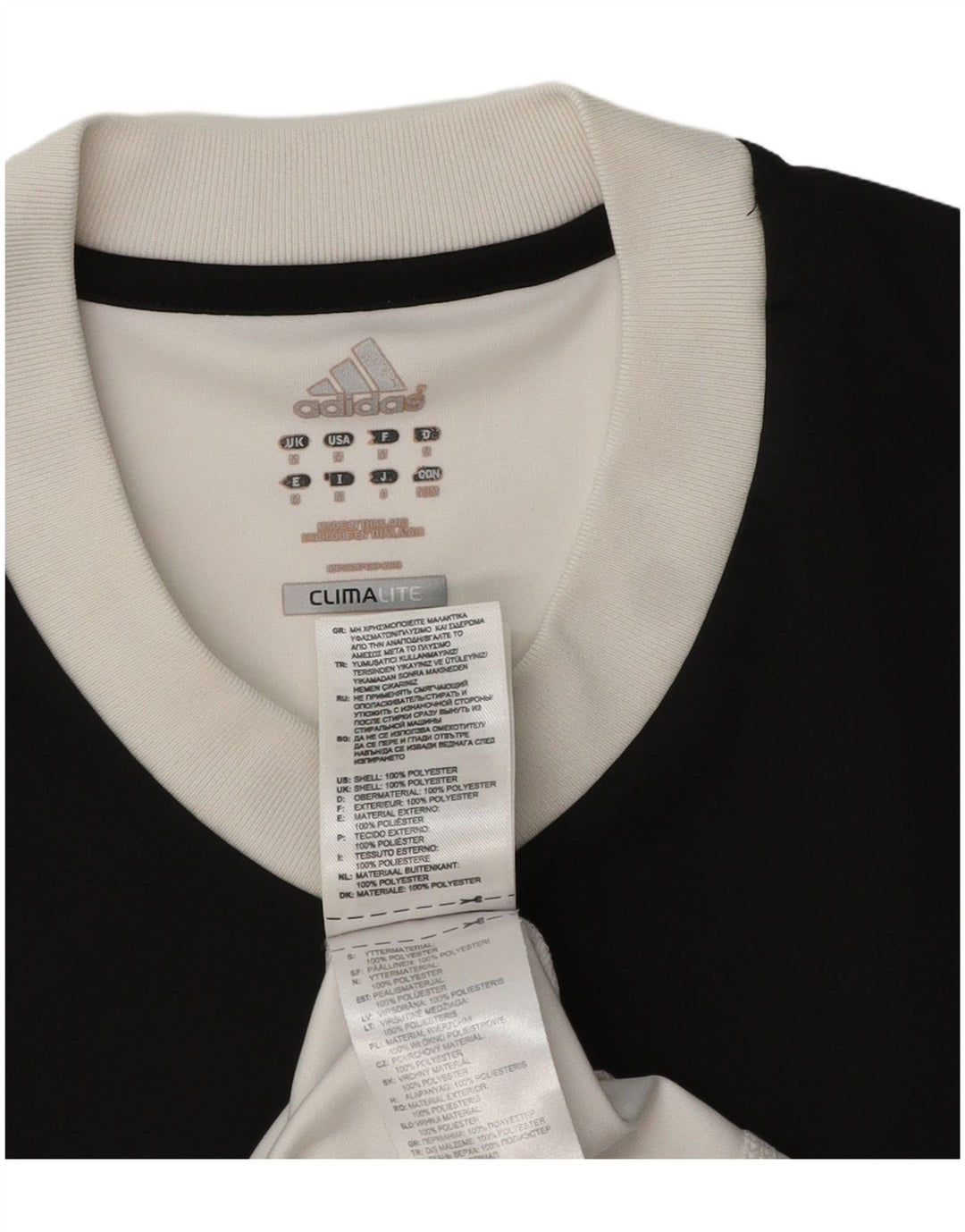 T-shirt Adidas Climalite da uomo Top in poliestere color block bianco medio