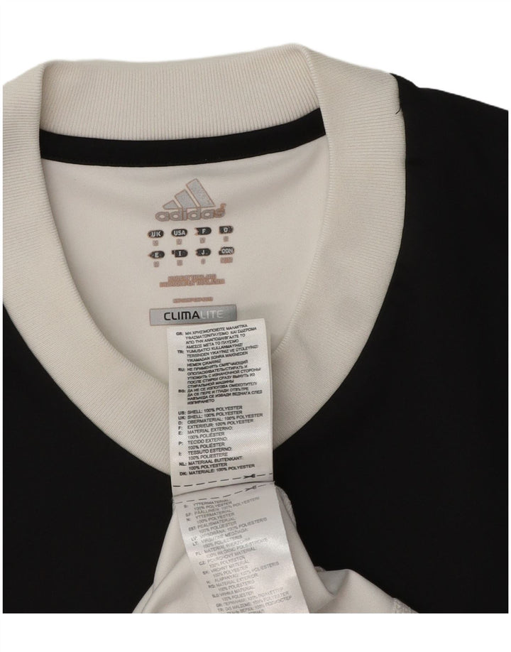 T-shirt Adidas Climalite da uomo Top in poliestere color block bianco medio