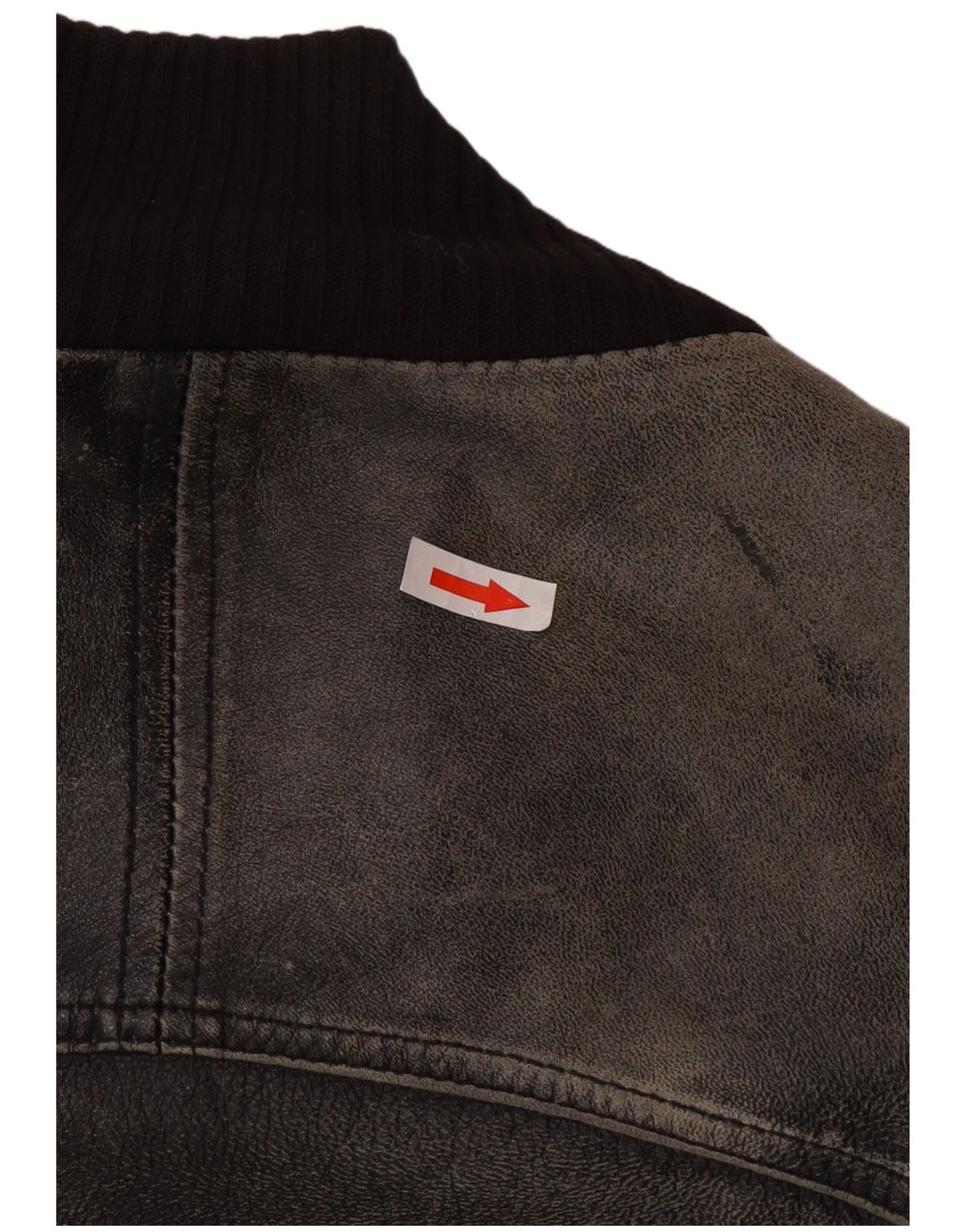 Giacca in pelle vintage da uomo UK 38 in pelle nera media