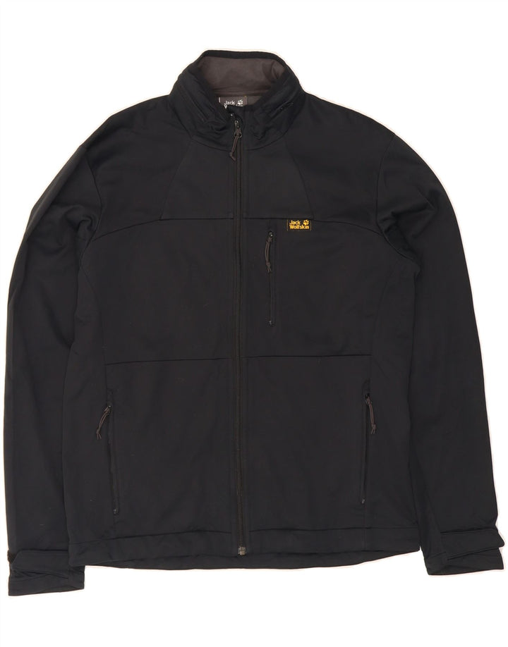 JACK WOLFSKIN Mens Tracksuit Top Jacket UK 36/38 Medium Black Polyester Vintage Jack Wolfskin and Second-Hand Jack Wolfskin from Messina Hembry 
