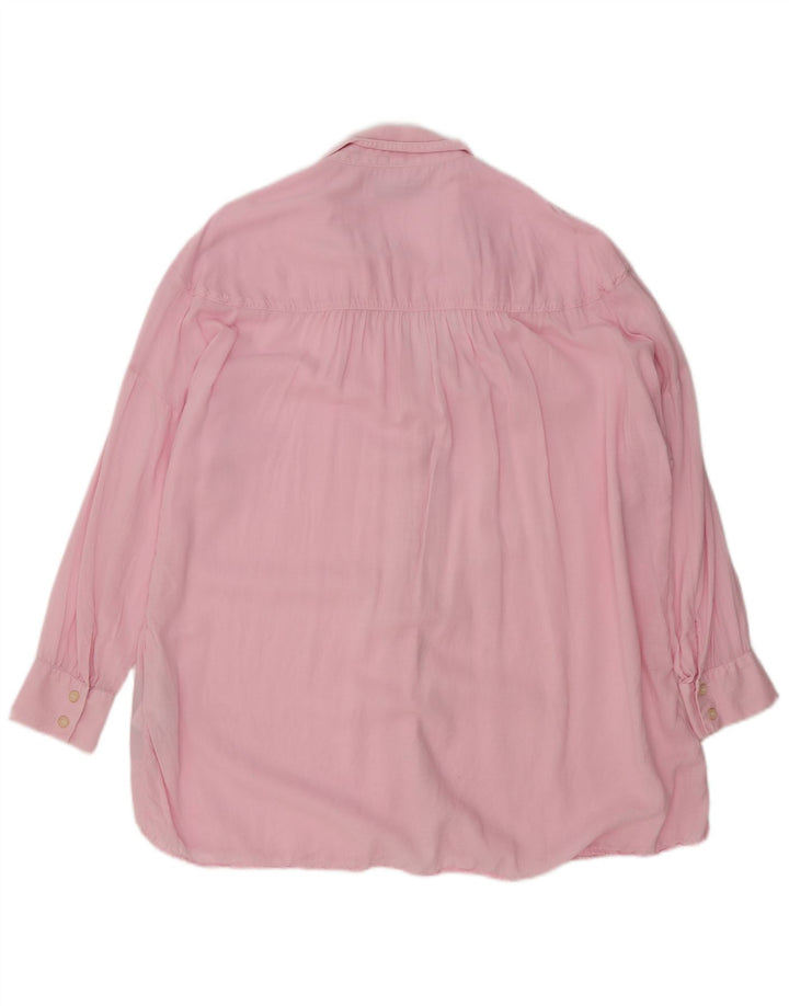 Camicia oversize da donna Zara UK 6 XS Lyocell rosa