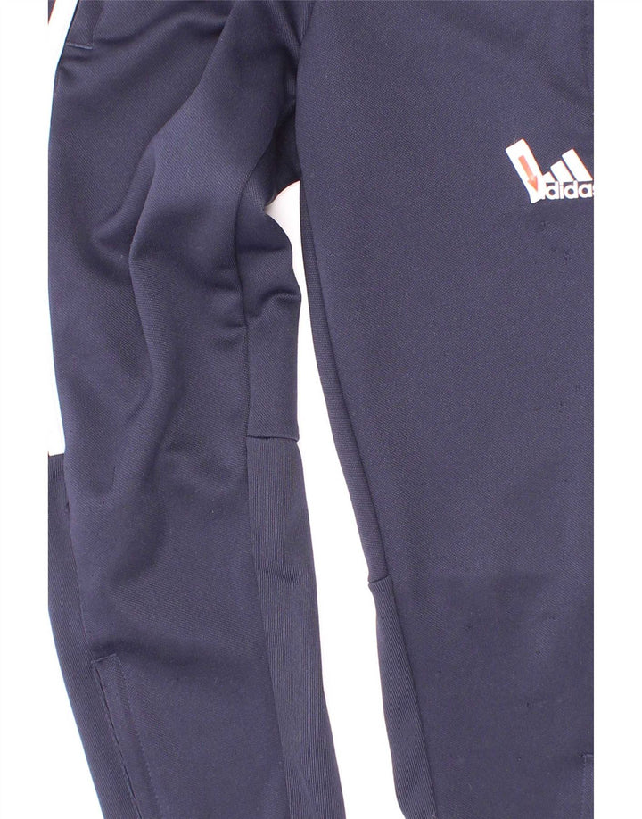 Pantaloni della tuta Adidas Aeroready da ragazzo 7-8 anni in poliestere blu navy