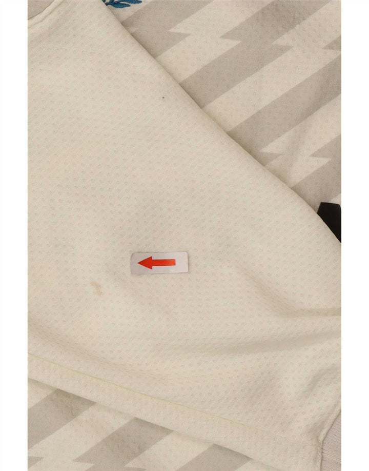 STWD Top da uomo con vestibilità ampia e grafica a maniche lunghe, piccolo, bianco sporco, geometrico