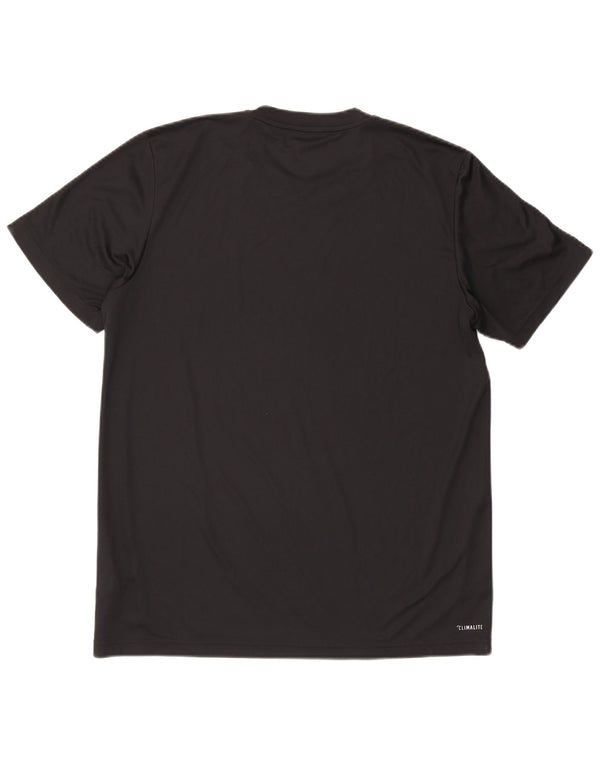 T-shirt ADIDAS da uomo Climalite Top grande in poliestere nero