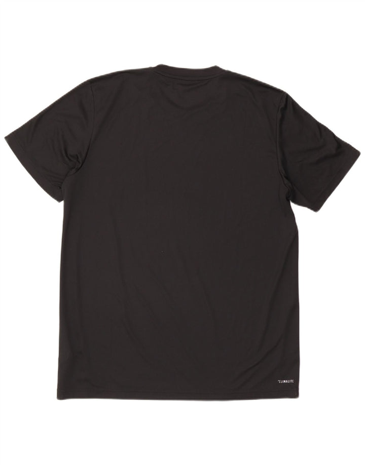 T-shirt ADIDAS da uomo Climalite Top grande in poliestere nero