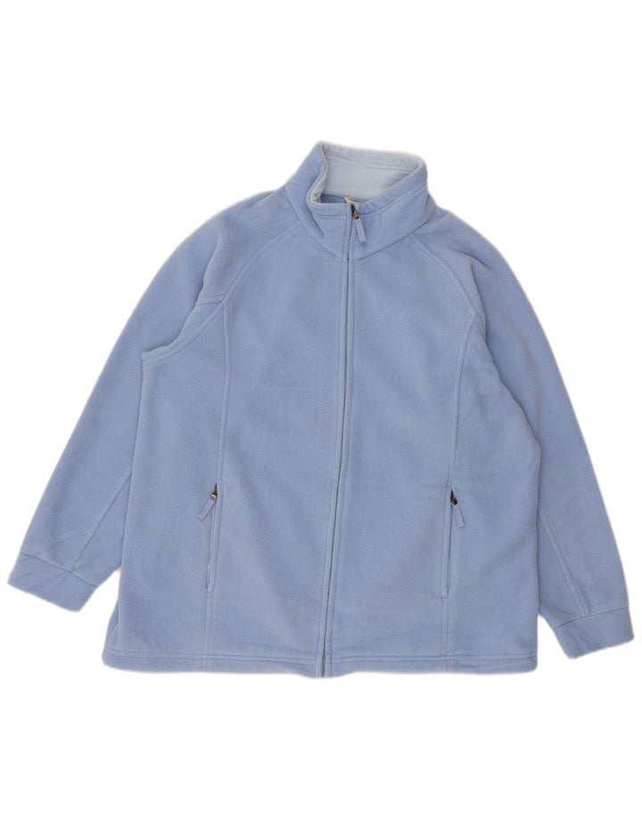 MARKS & SPENCER Womens Fleece Jacket UK 18 XL Blue Polyester