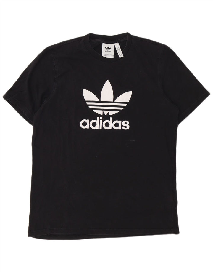 T-shirt grafica da uomo ADIDAS Top in cotone nero medio