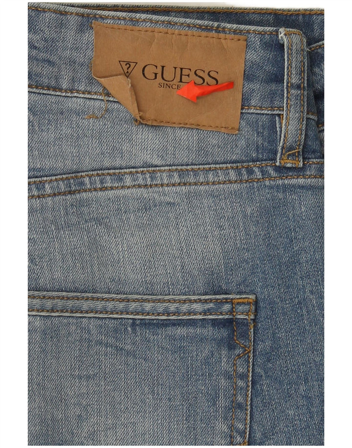 Jeans slim invecchiati da uomo Guess W33 L32 in cotone blu