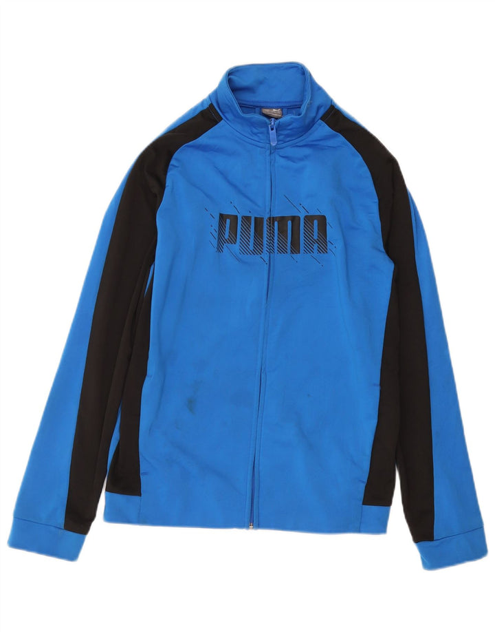 Giacca da ginnastica grafica PUMA da ragazzo 13-14 anni Blu Colourblock
