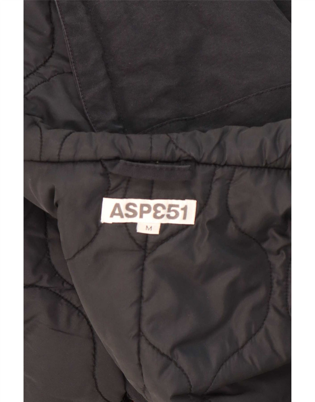 Giacca Parka con cappuccio da donna vintage UK 14 media nera in poliammide