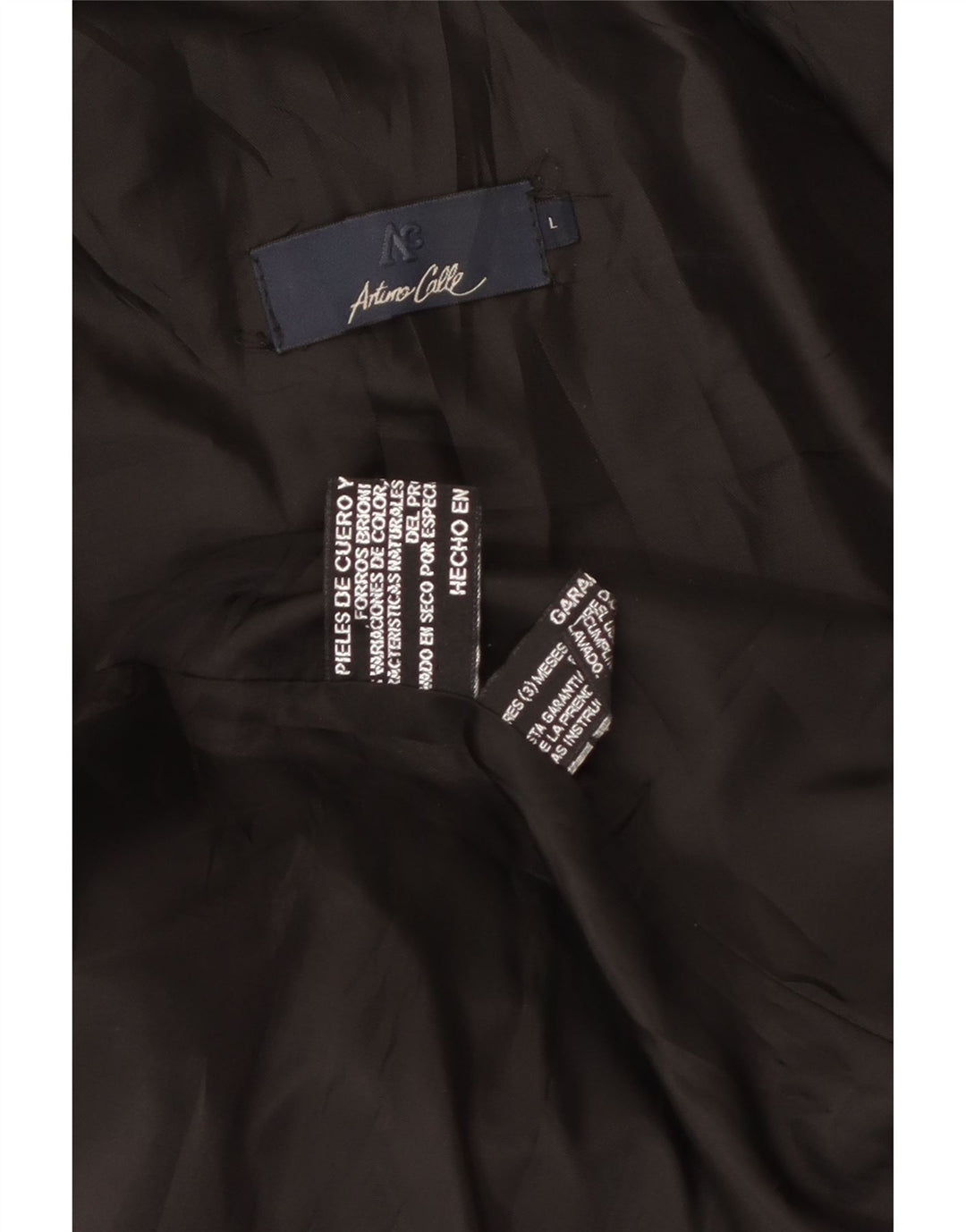 Giacca in pelle da uomo Arturo Calle UK 40 Large in pelle nera