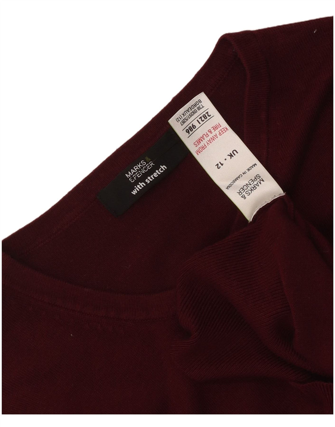 Maglione cardigan da donna Marks & Spencer UK 12 Viscosa marrone medio medio