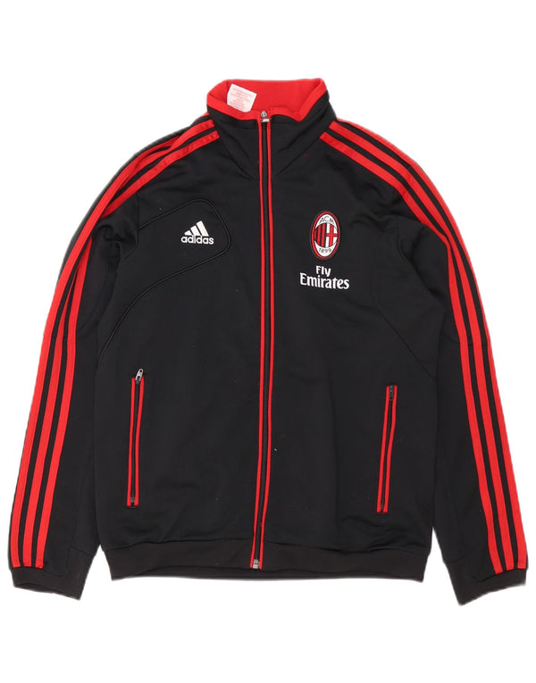 Giacca da ginnastica grafica Adidas da ragazzo AC Milan 11-12 anni Nera