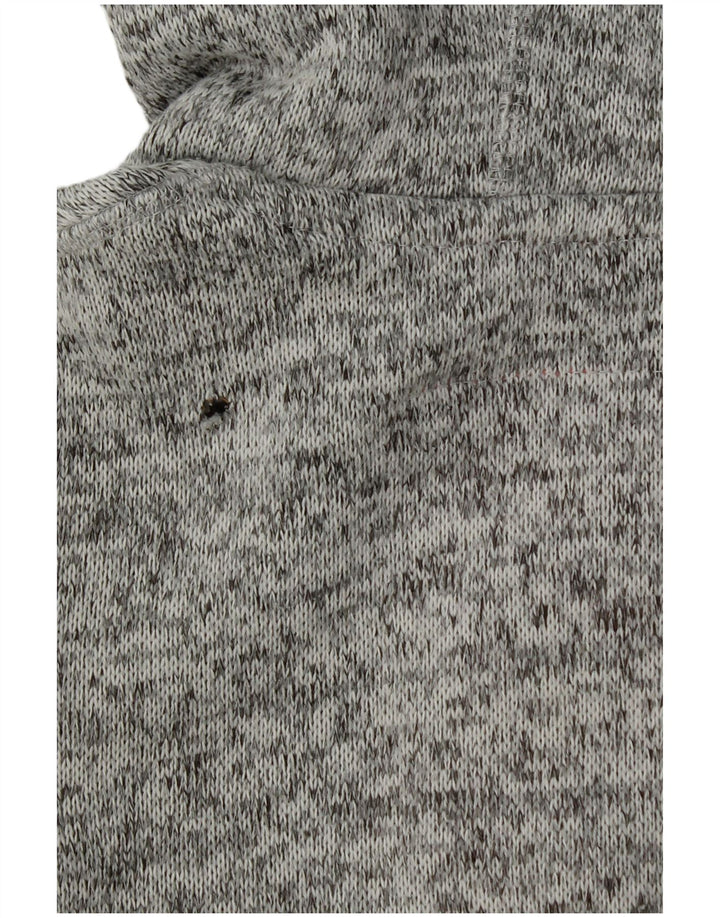 Felpa con cappuccio e zip da donna Superdry UK 16 Grande poliestere chiazzato grigio