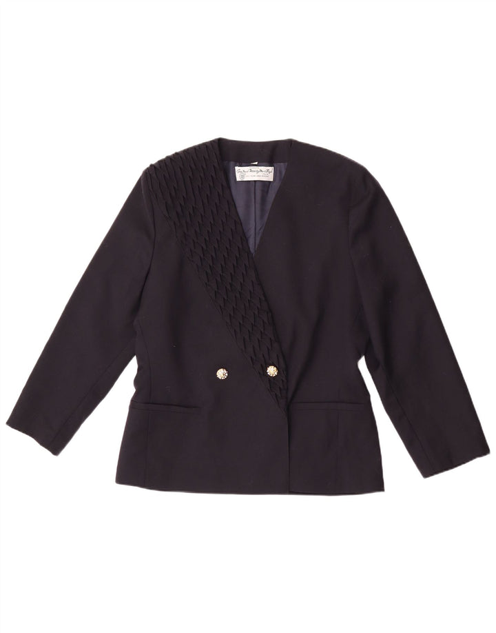 Giacca Blazer Doppiopetto Donna Marzotto IT 44 Medio Blu Navy