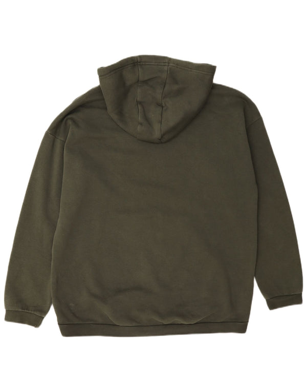 Maglione con cappuccio oversize grafico da donna Adidas UK 12/14 Cotone verde medio