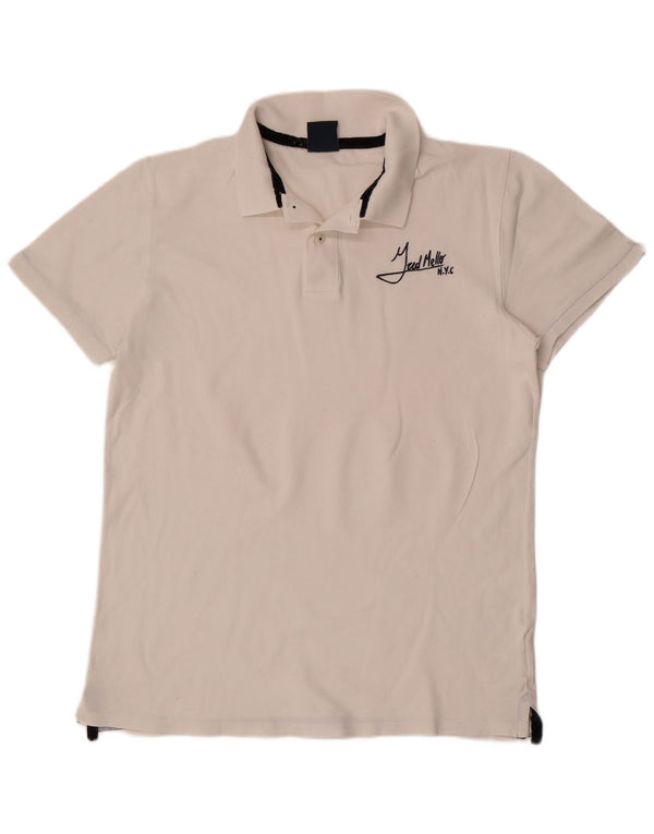 Polo da uomo Fred Mello 2XL in cotone bianco