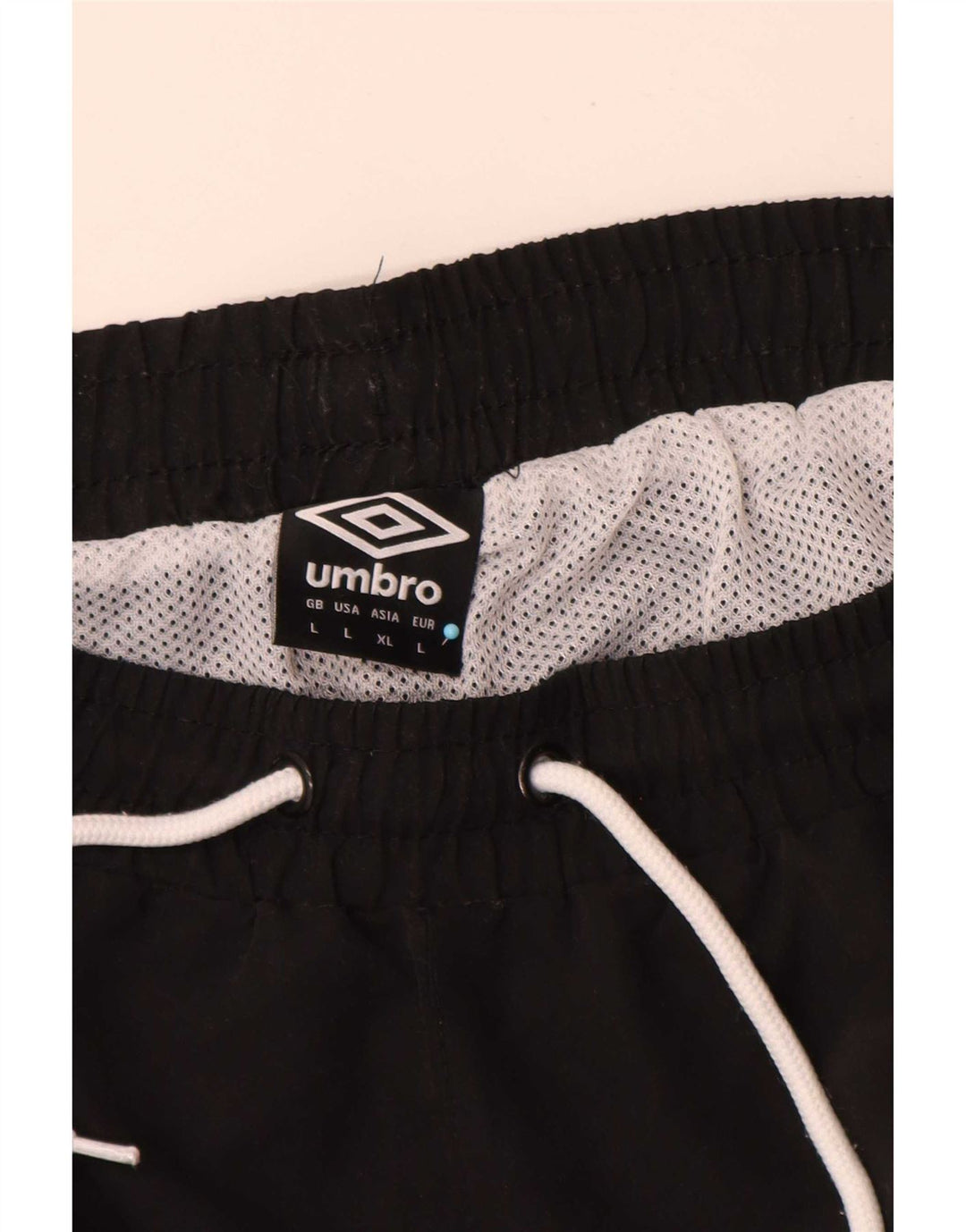 Pantaloncini da bagno grafici da uomo Umbro grandi in poliestere geometrico nero