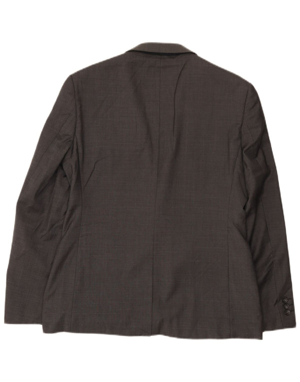 Giacca blazer da uomo slim fit a 2 bottoni Ted Baker UK 38 Lana grigio medio