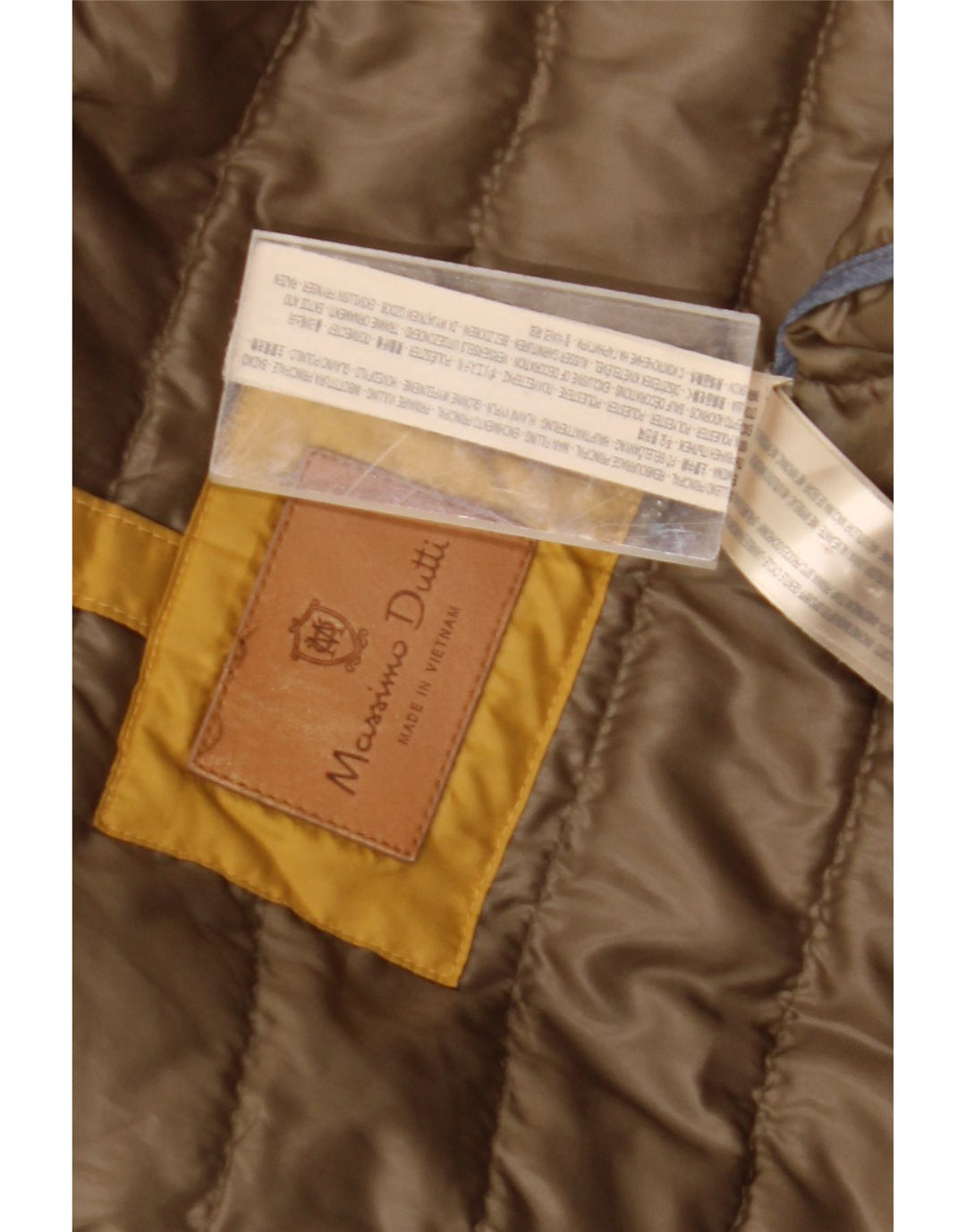 Gilet imbottito con fodera da uomo Massimo Dutti UK 36 piccolo poliestere giallo