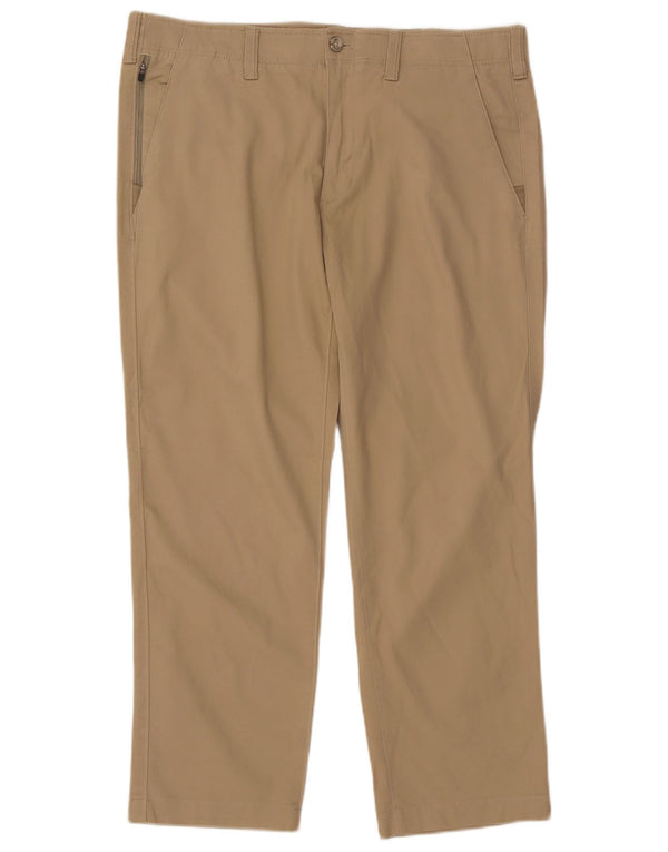 EDDIE BAUER Pantaloni chino dritti da uomo W38 L30 Cotone beige