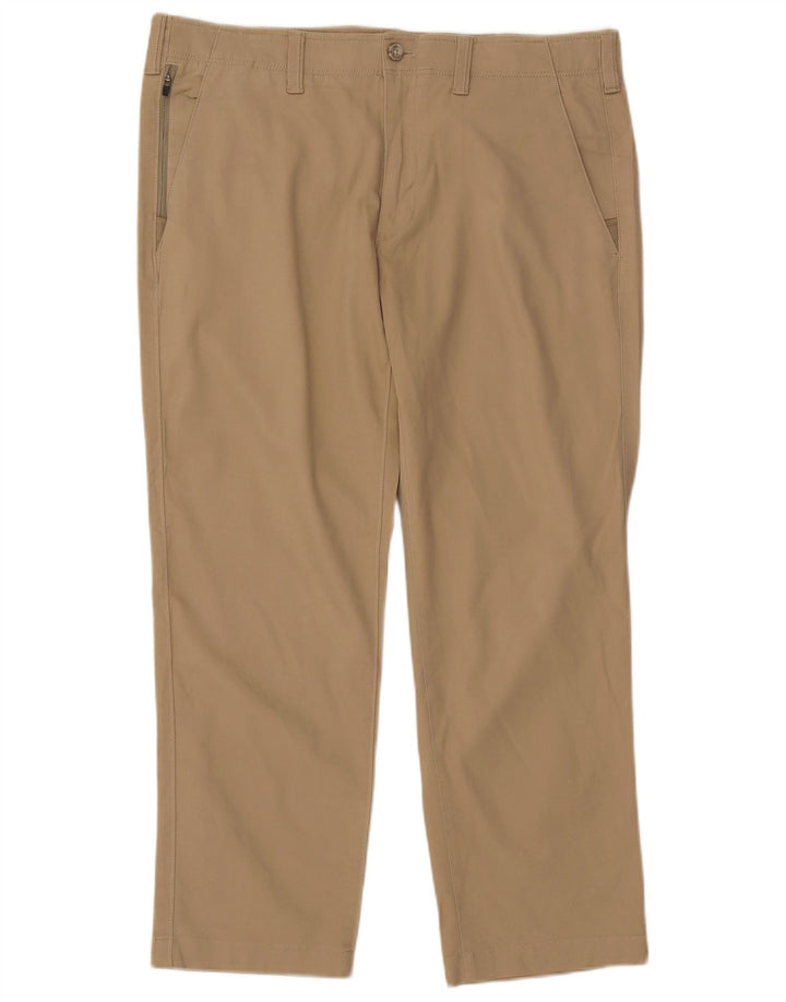 EDDIE BAUER Pantaloni chino dritti da uomo W38 L30 Cotone beige
