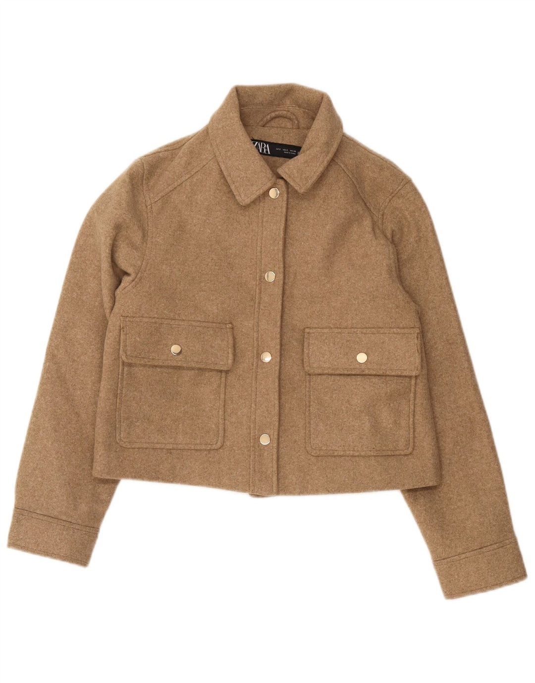 Giubbotto bomber da donna Zara UK 10 piccolo poliestere marrone