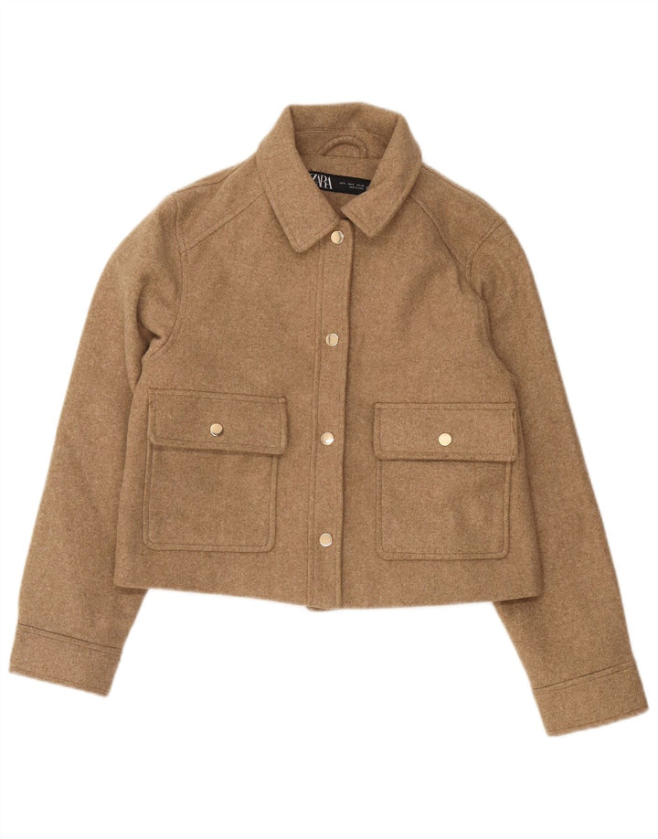 Giubbotto bomber da donna Zara UK 10 piccolo poliestere marrone