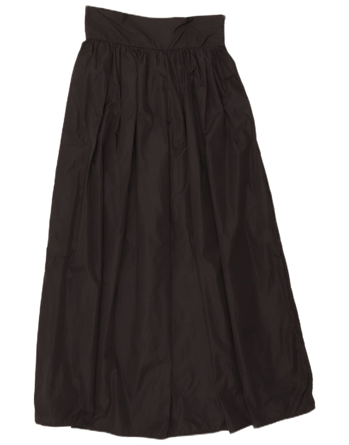 Gonna lunga a pieghe vintage da donna W26 piccola nera
