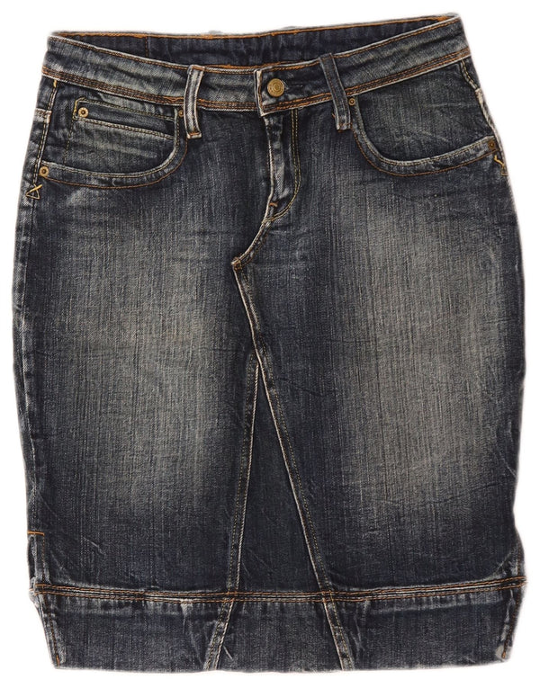 Gonna in denim da donna Levi's media W30 in cotone blu