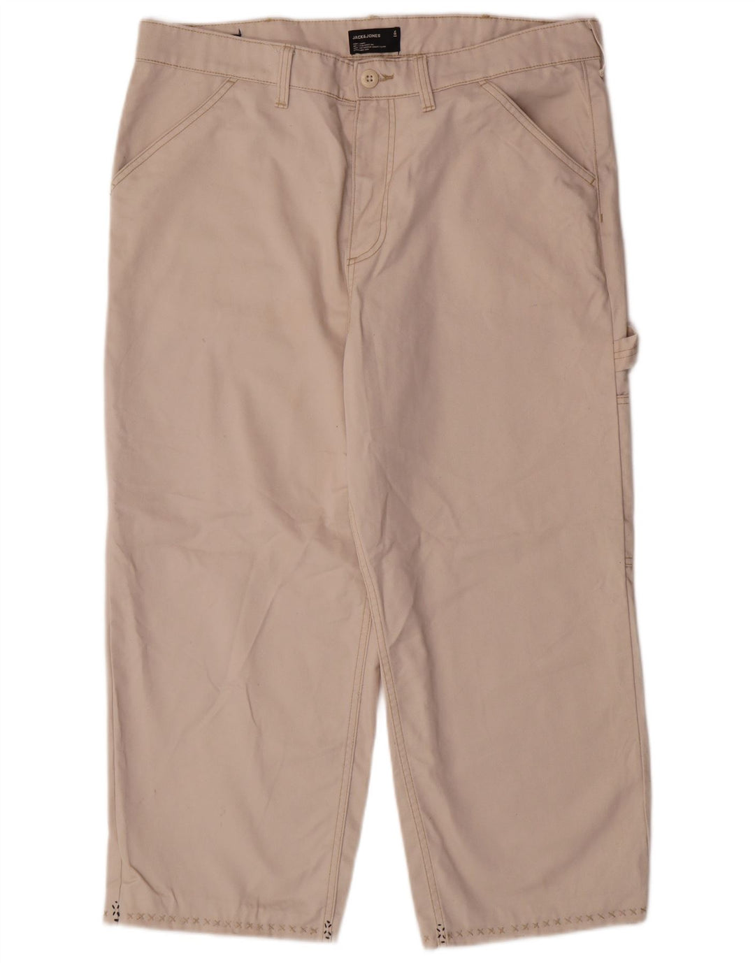 JACK & JONES Pantaloni cargo cargo da uomo W36 L23 Poliestere beige