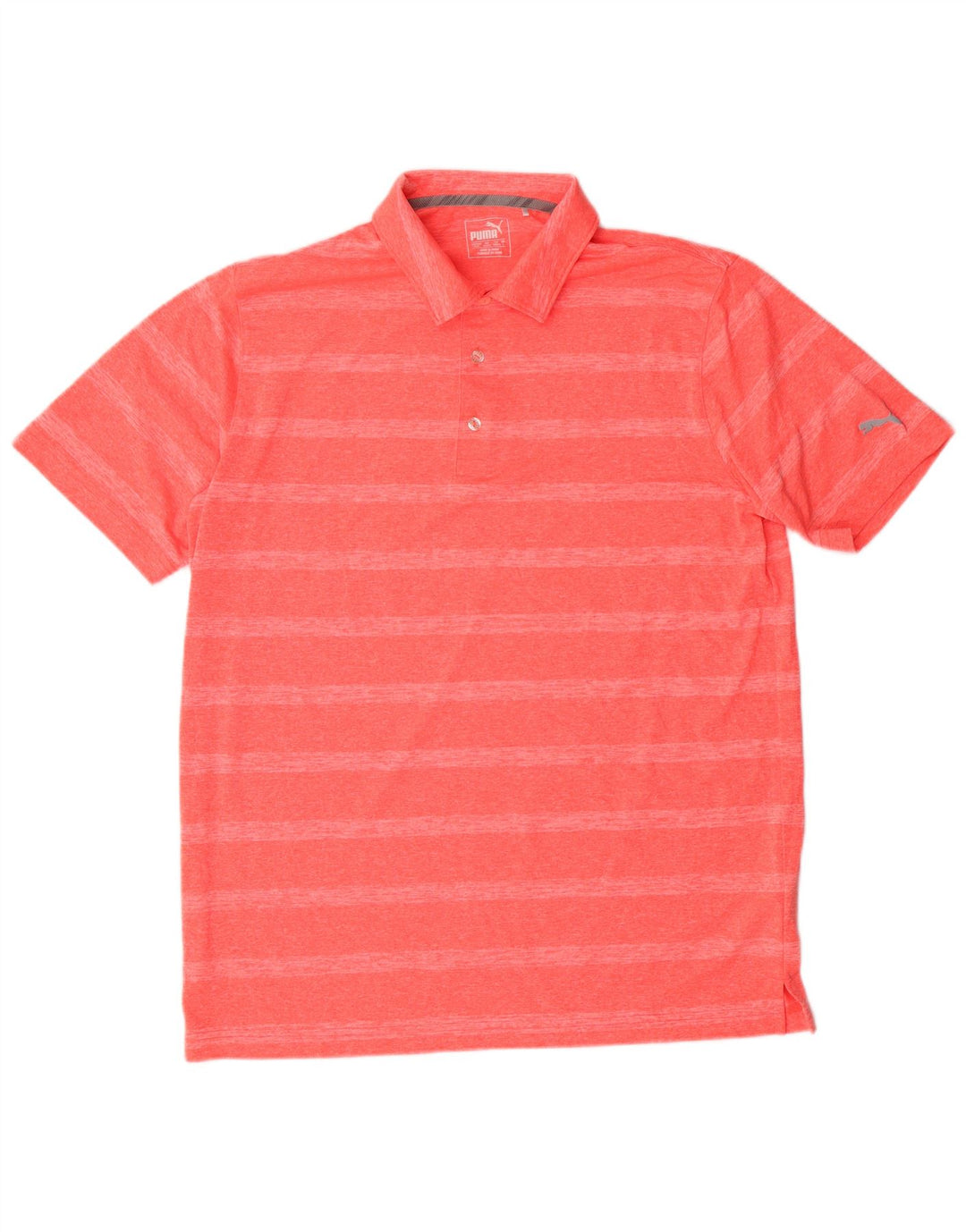 Polo PUMA da uomo in poliestere a righe grandi rosa