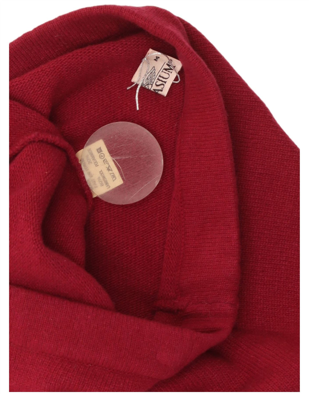 Gonna tubino lavorata a maglia da donna GYMNASIUM media W26 lana d'agnello rossa